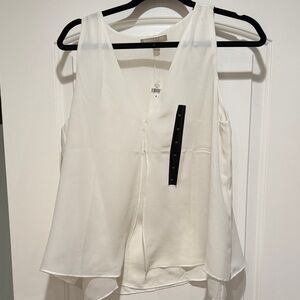 Banana Republic Cream V-Neck Blouse